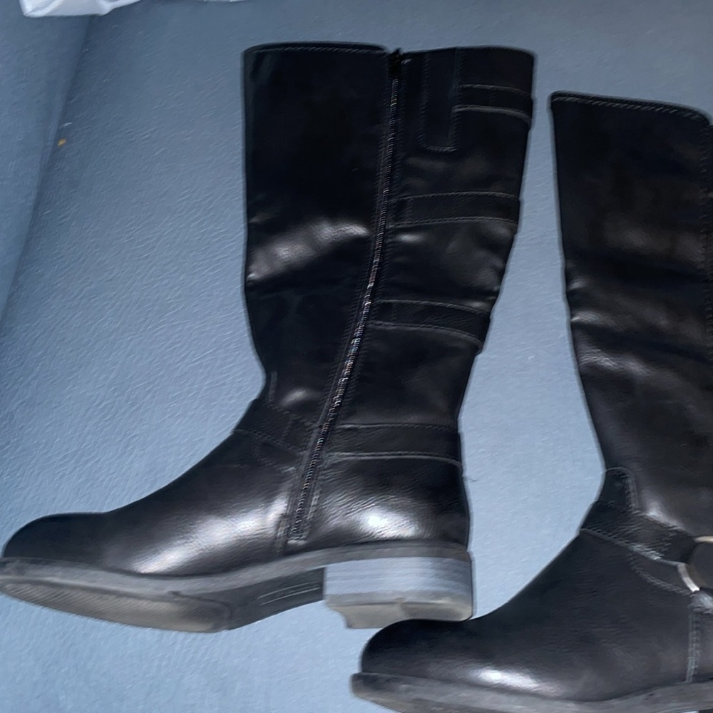 Frye and Co. Womens Cyra Stacked Heel Motorcycle Boots - Picture 5 of 8